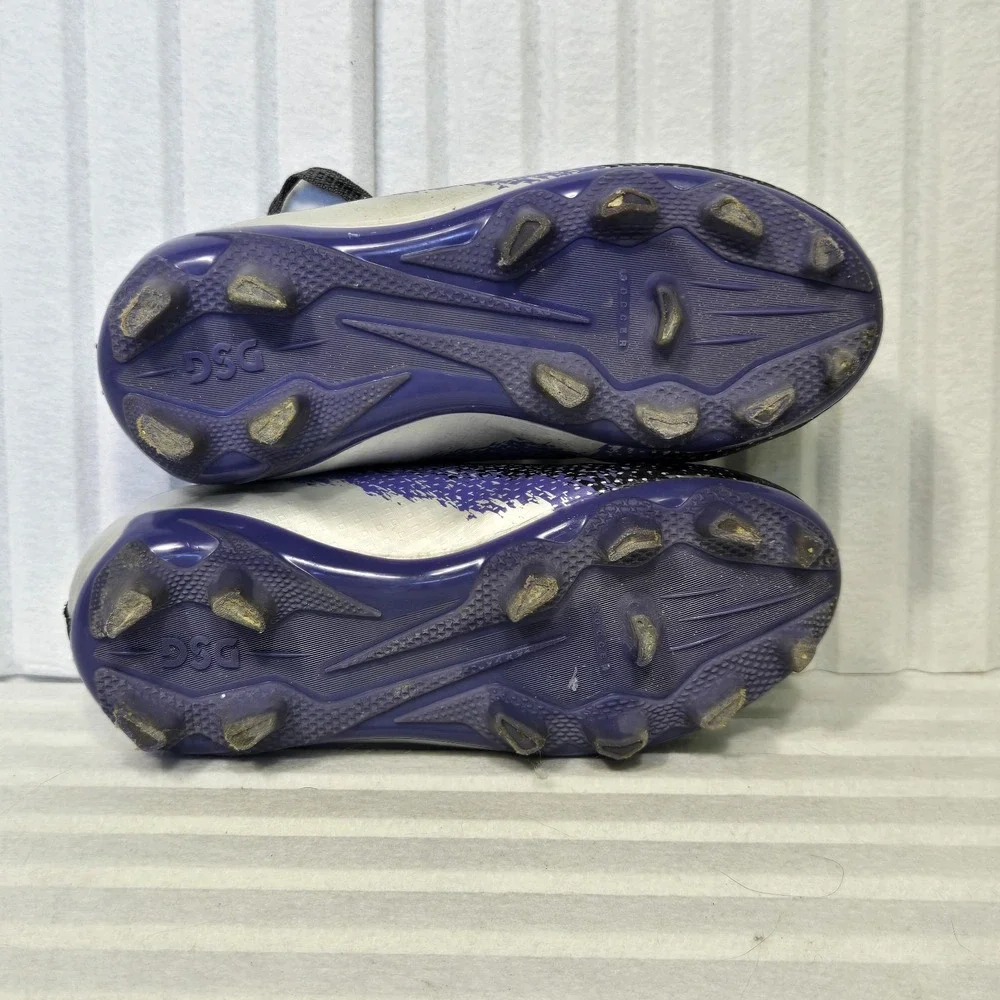 DSG Speed Viper Kids Soccer Cleats Purple Silver Black DSGYP21-PRPL Size 10K‎